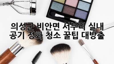 🏡 의성군 비안면 서부리 실내 공기 정화 청소, 꿀팁 대방출! 💨